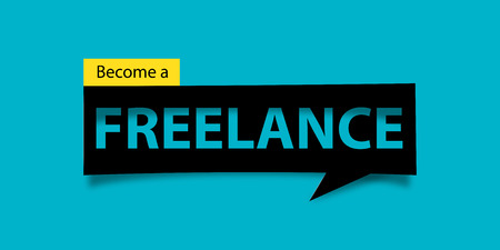 Freelance banner isolated. Banner design template.のイラスト素材