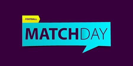 Football Or Soccer Matchday Banner On Purple Background Sport