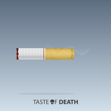 May 31st World No Tobacco Day. No Smoking Day Awareness. Stop Smoking Campaign. Cigarette bullet concept, Vector Illustration.のイラスト素材