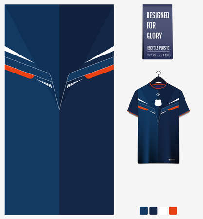 Fabric textile design for sport t-shirt, soccer jersey, football kit, e-sport gaming shirt, bicycle, basketball, racing, baseball. Sport abstract pattern for sublimation printing industry.のイラスト素材