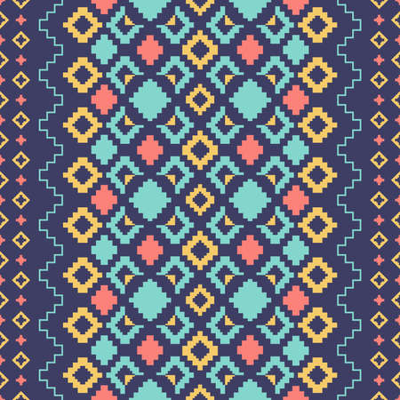 Geometric ethnic oriental ikat or tribal seamless pattern. Fabric pattern design for tribal...