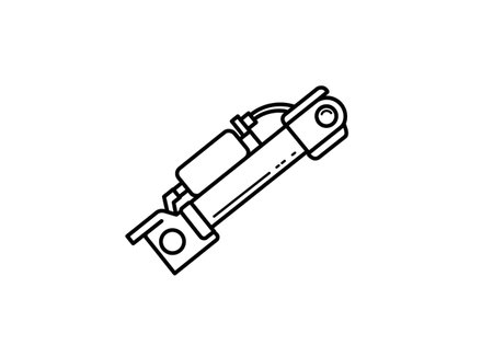 Robotic arm line icon. Robotic arm outline symbol. Vector illustrationの素材