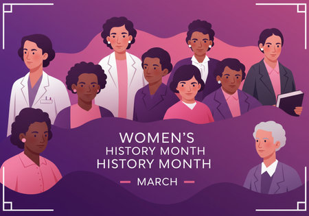 Womens health month concept banner. Cartoon illustration of womens health month concept banner for web designの素材
