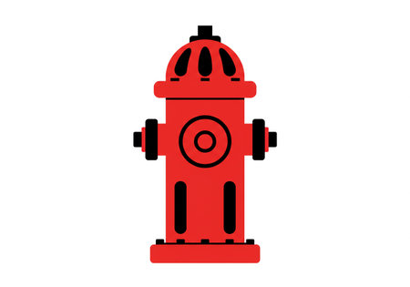 Fire hydrant icon. Fire emergency and rescue theme. Isolated design. Vector illustrationの素材