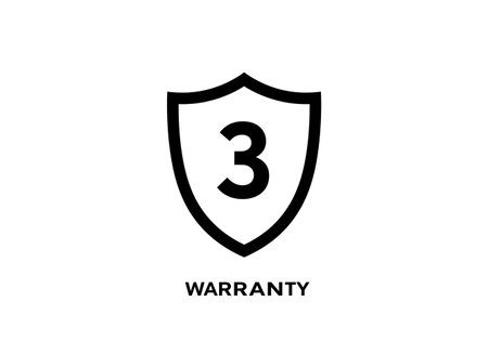 shield number 3 logo icon design template elements for your business in black and whiteの素材