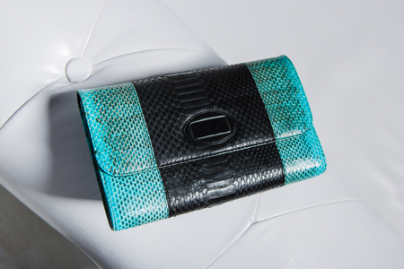 little leather female purse for evening outingsの写真素材