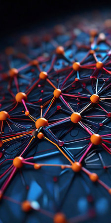 Molecular structure. Abstract background. 3d render illustration.の素材