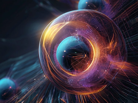 3D abstract fractal background. Design element for brochure, advertisements, presentation, web and other graphic designer works. Digital collage.の素材