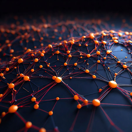 Abstract 3d rendering of network structure. Technology background. Network concept.の素材