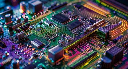 Abstract,close up of Mainboard Electronic computer background. (logic board,cpu motherboard,Main...