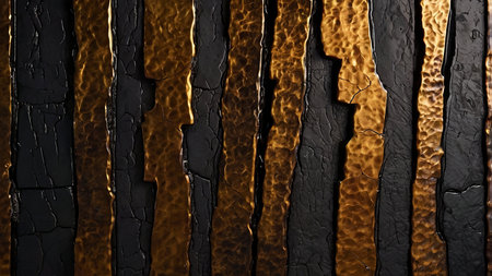 abstract background of old rusty metal surface with black and golden paint