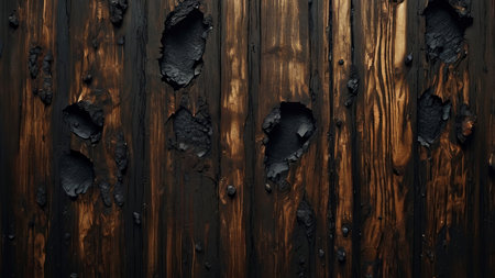 Wooden background. Dark wood texture with scratches and cracks. Old wooden backgroundの写真素材