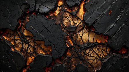 Burning texture. Burning coals. Abstract background for design.