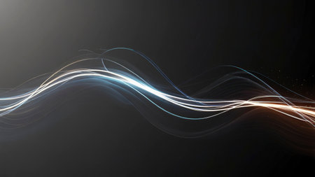 Futuristic technology wave background. Elegant abstract background for business tech presentations.