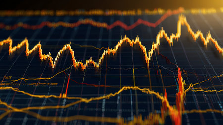 financial chart on the stock market. financial investment concept. 3d rendering
