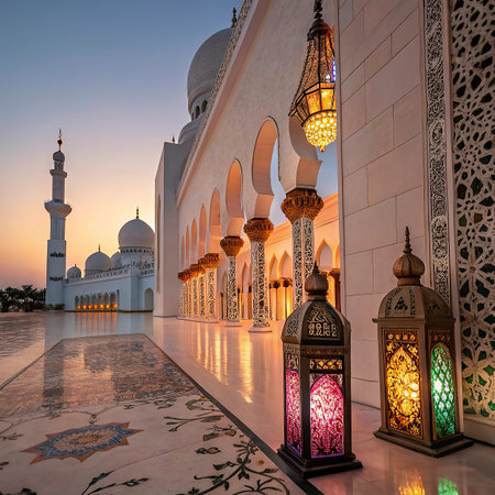 Sheikh Zayed Grand Mosque in Abu Dhabi, United Arab Emiratesの写真素材