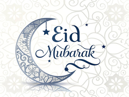 Eid mubarak islamic greeting card design. Vector illustration.の写真素材