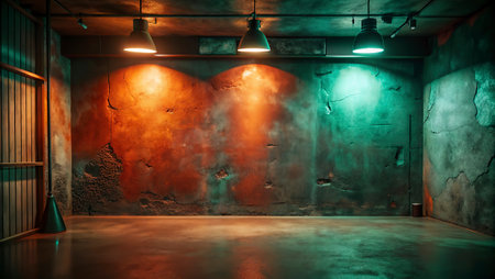 Interior of an old prison cell. 3D Rendering.の写真素材