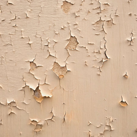 Background of peeling paint on a wooden surface. Abstract background for design.の写真素材