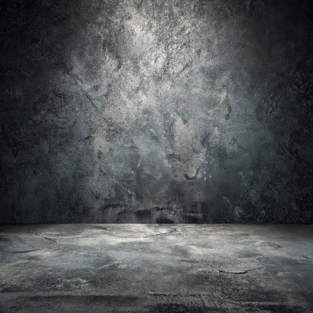 Grungy concrete wall and floor as background. 3d renderingの写真素材