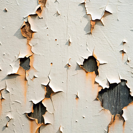 Peeling paint on the old wooden wall. Abstract background for design.