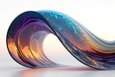 3d illustration of abstract wavy background, digitally generated image.の写真素材