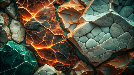 Colorful stone wall texture background. 3d rendering, 3d illustration.の写真素材