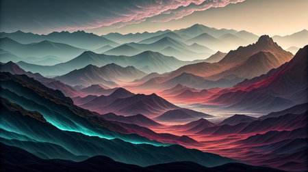 Abstract mountain landscape. Vector illustration for your design. Eps 10.の写真素材