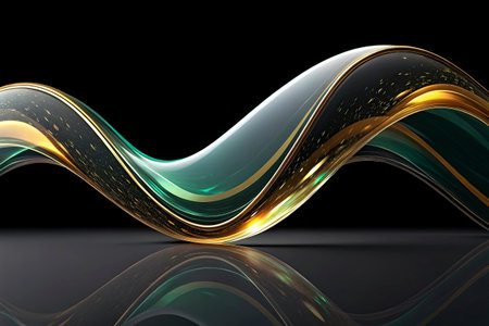 abstract wavy background. 3d render, 3d illustrationの写真素材