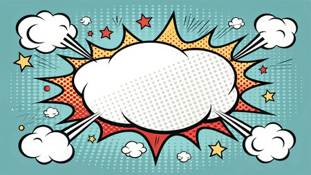 Comic book speech bubble. Vector illustration in retro comic style.