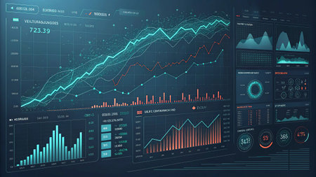 Futuristic virtual graphic touch user interface, HUD. Web ui designの写真素材