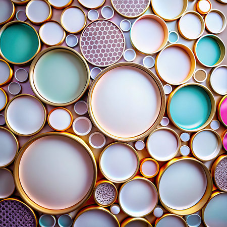 Abstract background with colorful circles. 3d rendering, 3d illustration.