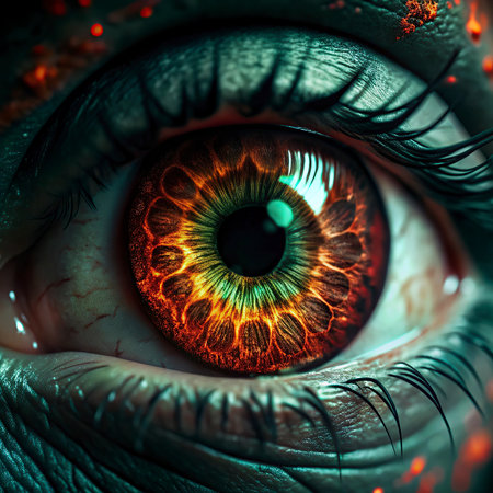 Close up of human eye with beautiful iris. 3D renderingの写真素材