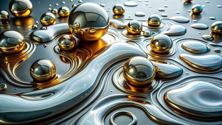 3d rendering of abstract wavy fractal background. Creative Design Templatesの写真素材