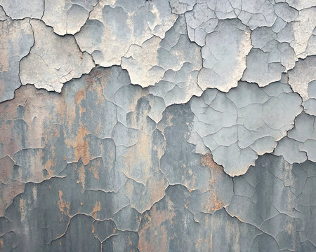 Grunge metal texture with peeling paint. Background for design