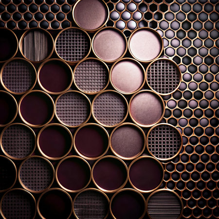 abstract metal background with circle pattern. 3d illustration design.の写真素材