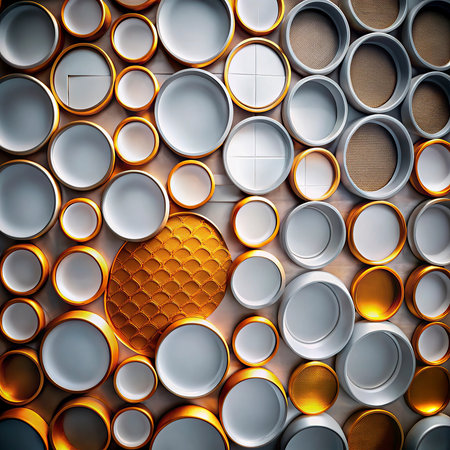 3d illustration of a gold coin in a pile of cups