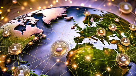 Many abstract images on the theme of computers, Internet and high technology.