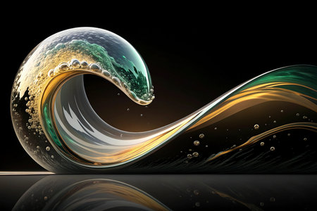 3D rendering of abstract fractal, digital artwork for creative graphic designの写真素材