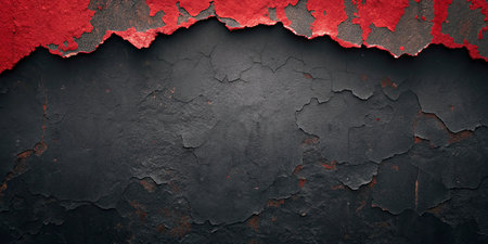 Old grunge wall with red paint. Grunge background.