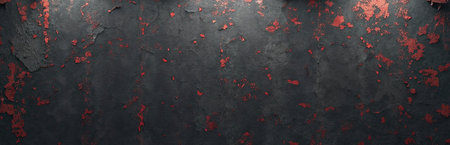 Panoramic image of red and black textured background with copy space