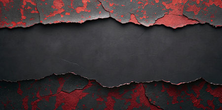 Red and black torn paper with space for your message or image.の写真素材