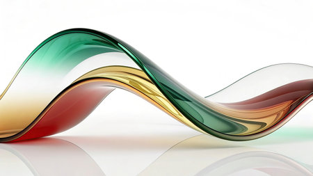 colorful smooth flow on white background (high resolution 3D image)