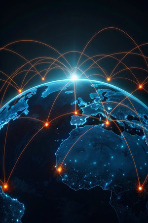 Earth from Space. Best Internet Concept of global business from concepts series.