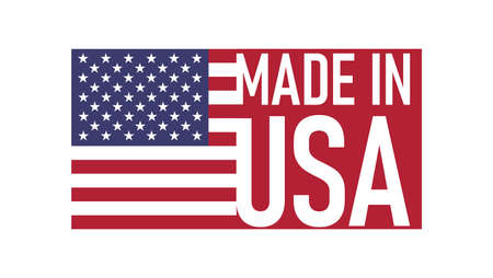 made in USA with the Flagのイラスト素材