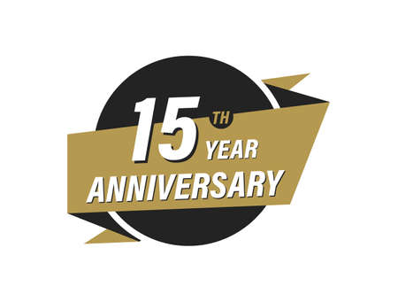 15 Year Anniversary Vector images Design Illustrationのイラスト素材
