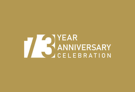 73 years anniversary celebration logotype on gold Backgroundのイラスト素材