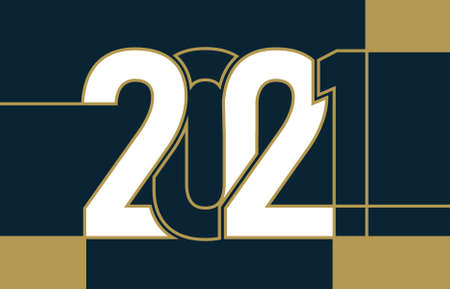 Happy New Year elegant design of 2021 logo numbers. Typography for 2021 save the date luxury designs...