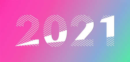 2021 designs, 2021 new year Isolated on soft colored background