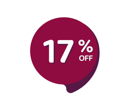 17% OFF Sale Discount Banner, Discount offer price label, 17% Discount Sticker